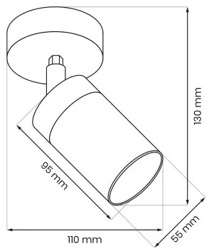 Brilagi - Fali spotlámpa POKER 1xGU10/25W/230V zöld