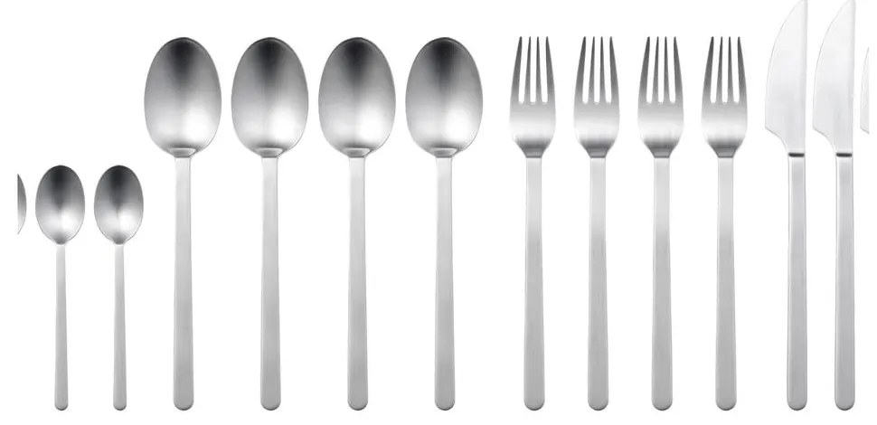 Ezüstszínű rozsdamentes acél evőeszköz készlet 16 db-os Norm – Gense