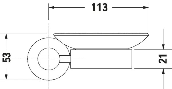 Duravit 99181000 - D-CODE jobb oldali fali szappantartó, fényes króm