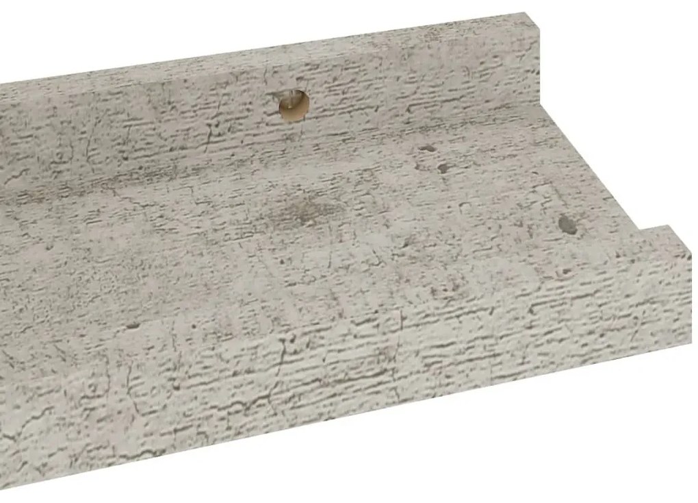 4 db betonszürke fali polc 40 x 9 x 3 cm