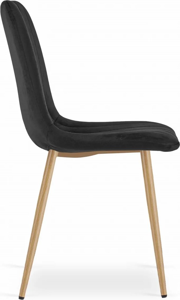 Fekete bársony szék LAVA
