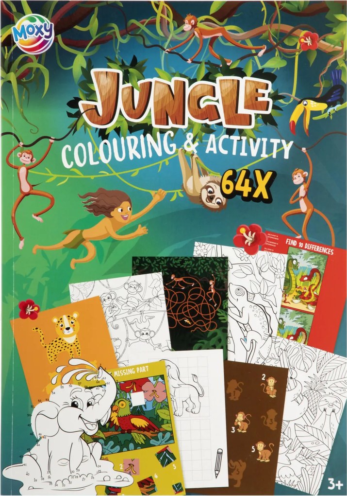 Dzsungel Fun színező és activity szett 64 oldalas