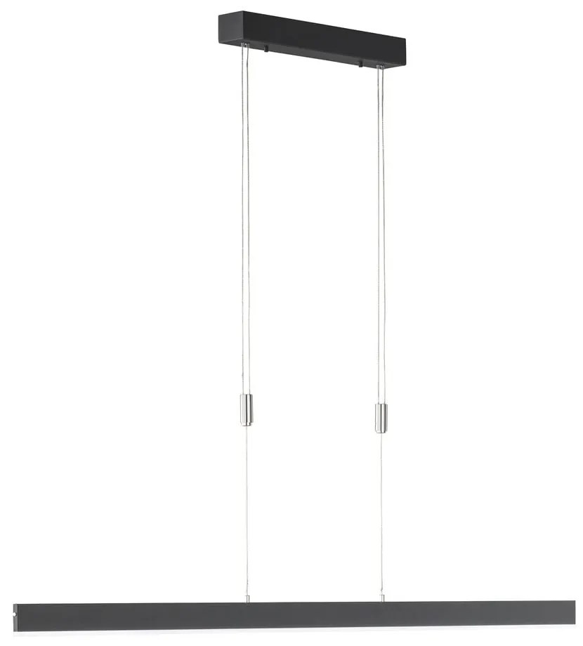 Fekete LED dimmelhető függőlámpa Straight – Fischer &amp; Honsel