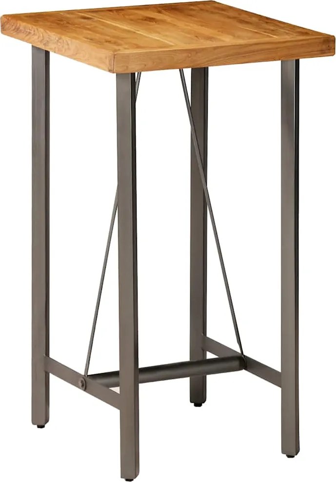 vidaXL tömör újrahasznosított tíkfa bárasztal 60 x 60 x 107 cm