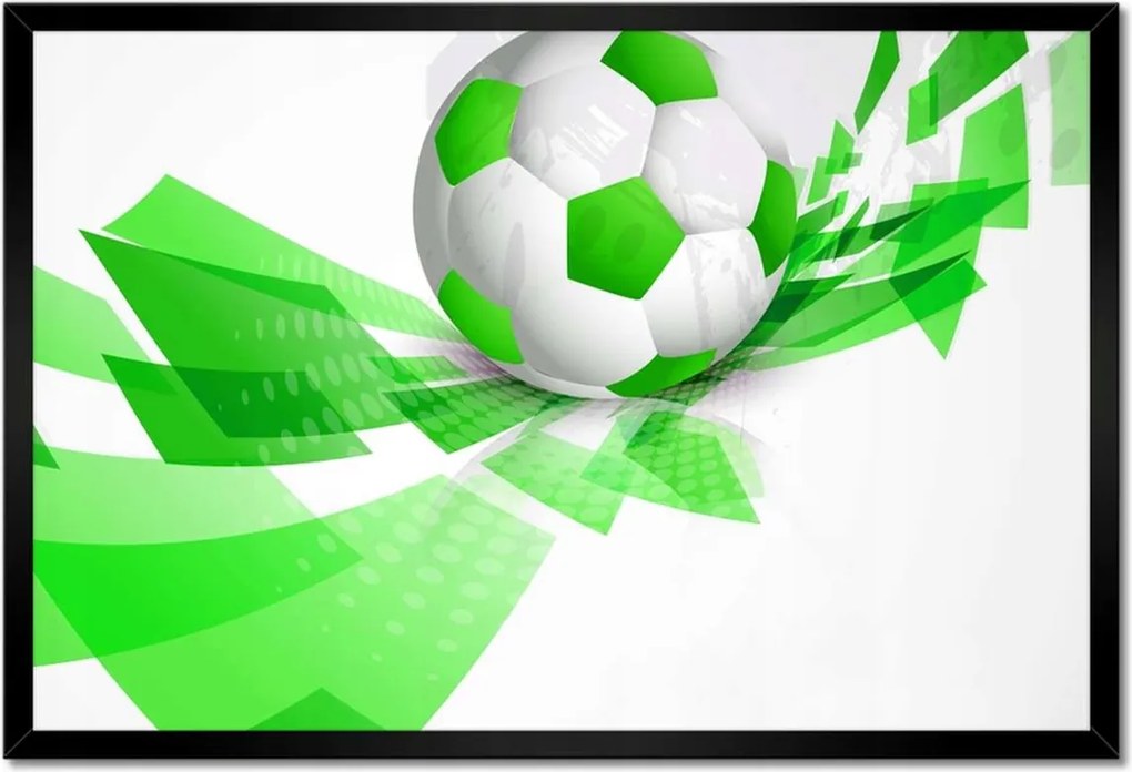 Poszter keretben 60x40 Zöld focilabda
