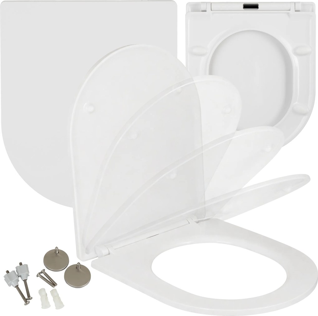 WC-ülőke Szabadon ereszkedő Slim Univerzális Duroplast Kemény Roc kerék