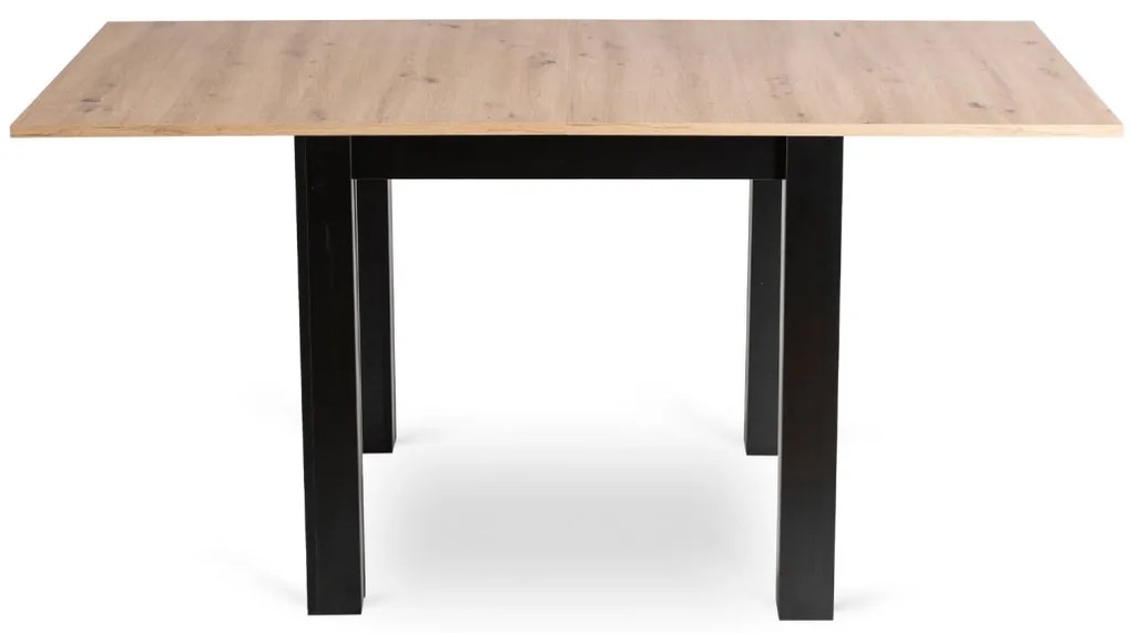 Étkezőszett MAX asztal 80–160 cm craft tölgy/fekete + 4 CHRIS szék fekete