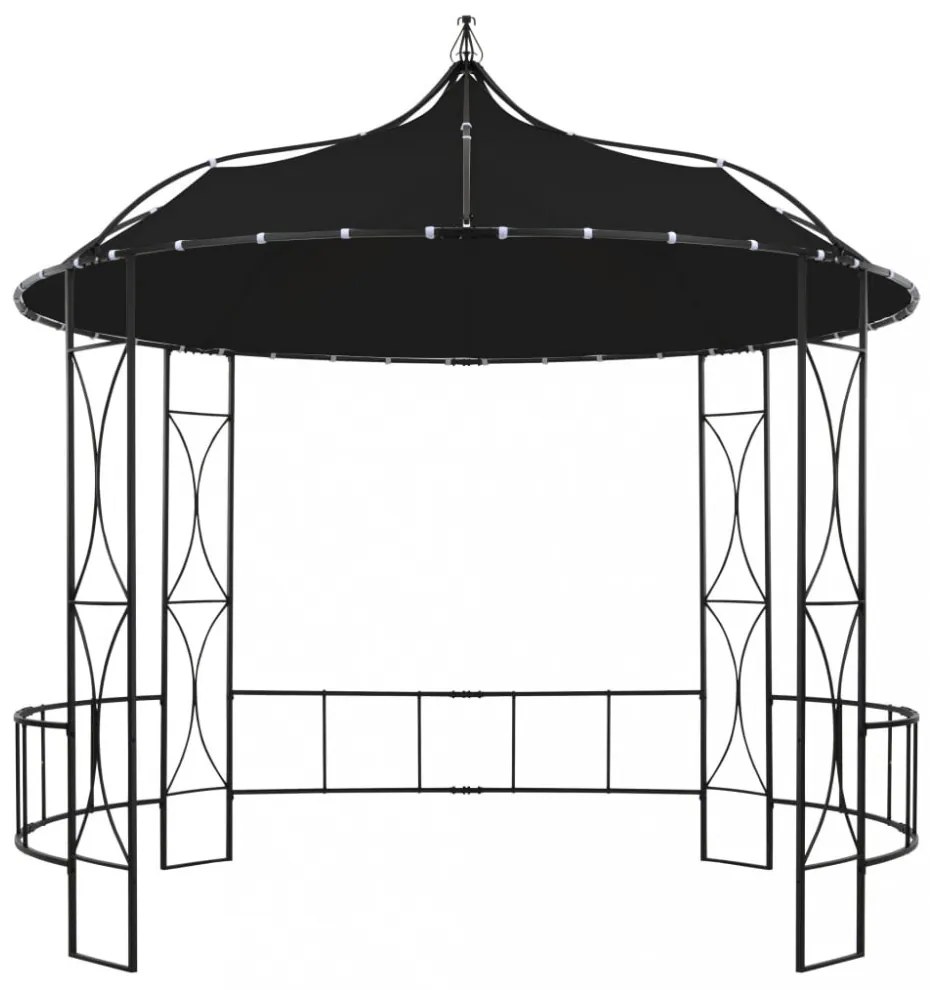 vidaXL antracitszürke kerek pavilon 300 x 290 cm