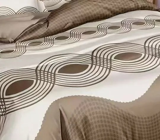 Pamut ágynemű Homa REZOR BROWN 7 részes 140X200 cm