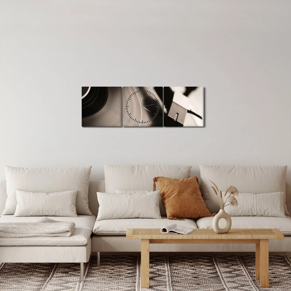 Kép - Gramofonlemez (órával) (90x30 cm)