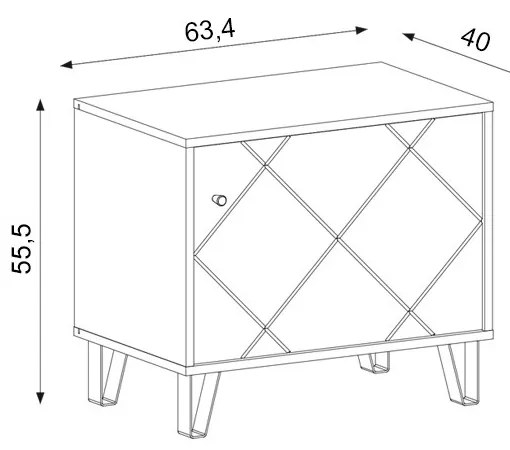 BILBAO SZAFKA BL20 CRAFT TABACO/GRAFIT