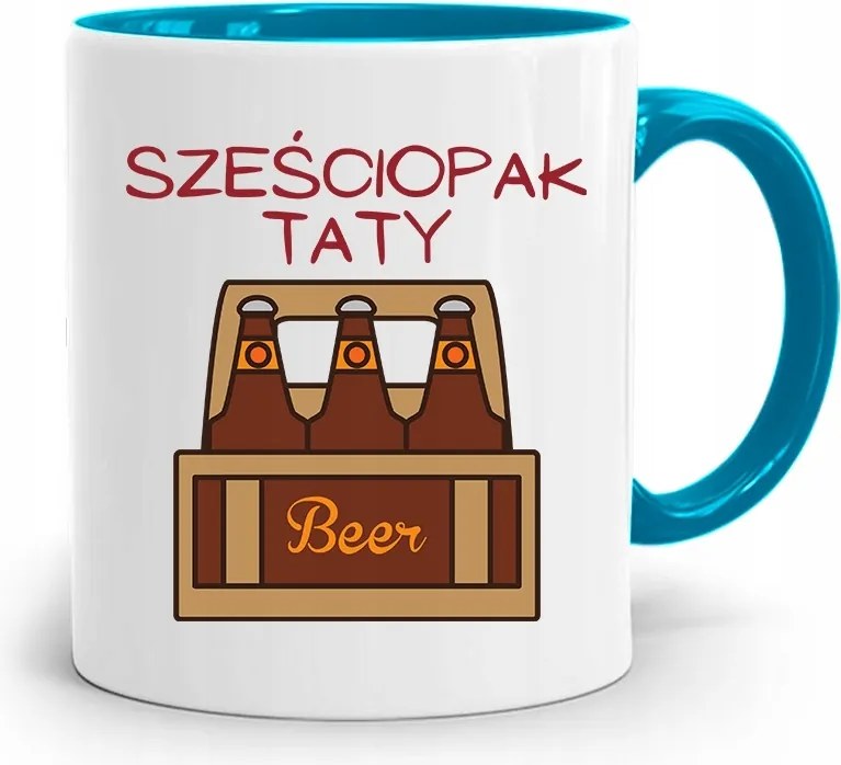 Kék Bögre Apának Hat Darabos Apa Bögre fényképpel