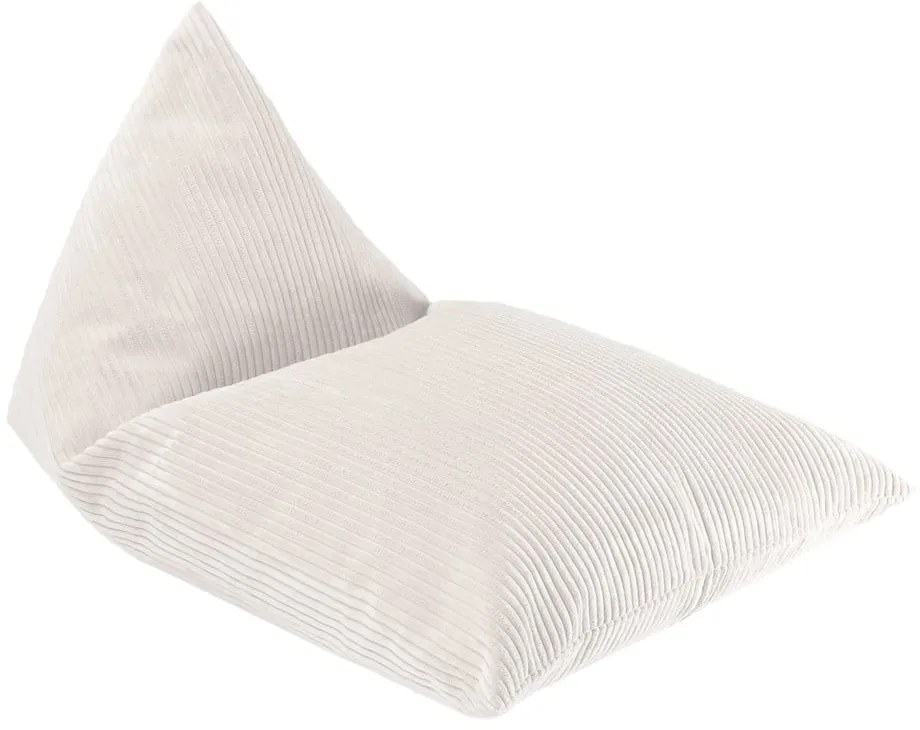 Krémszínű kordbársony gyerek babzsákfotel Big Lounger – Wigiwama