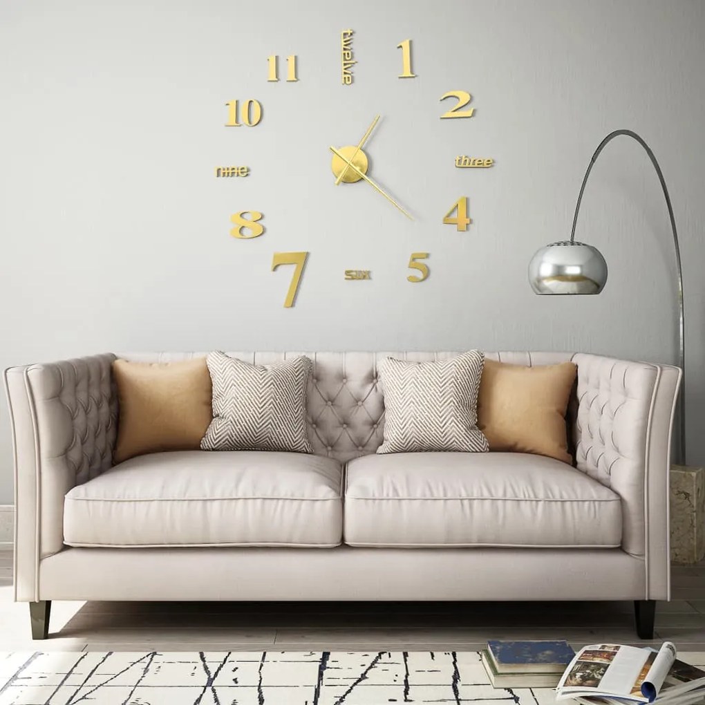 modern arany 3D falióra 100 cm XXL