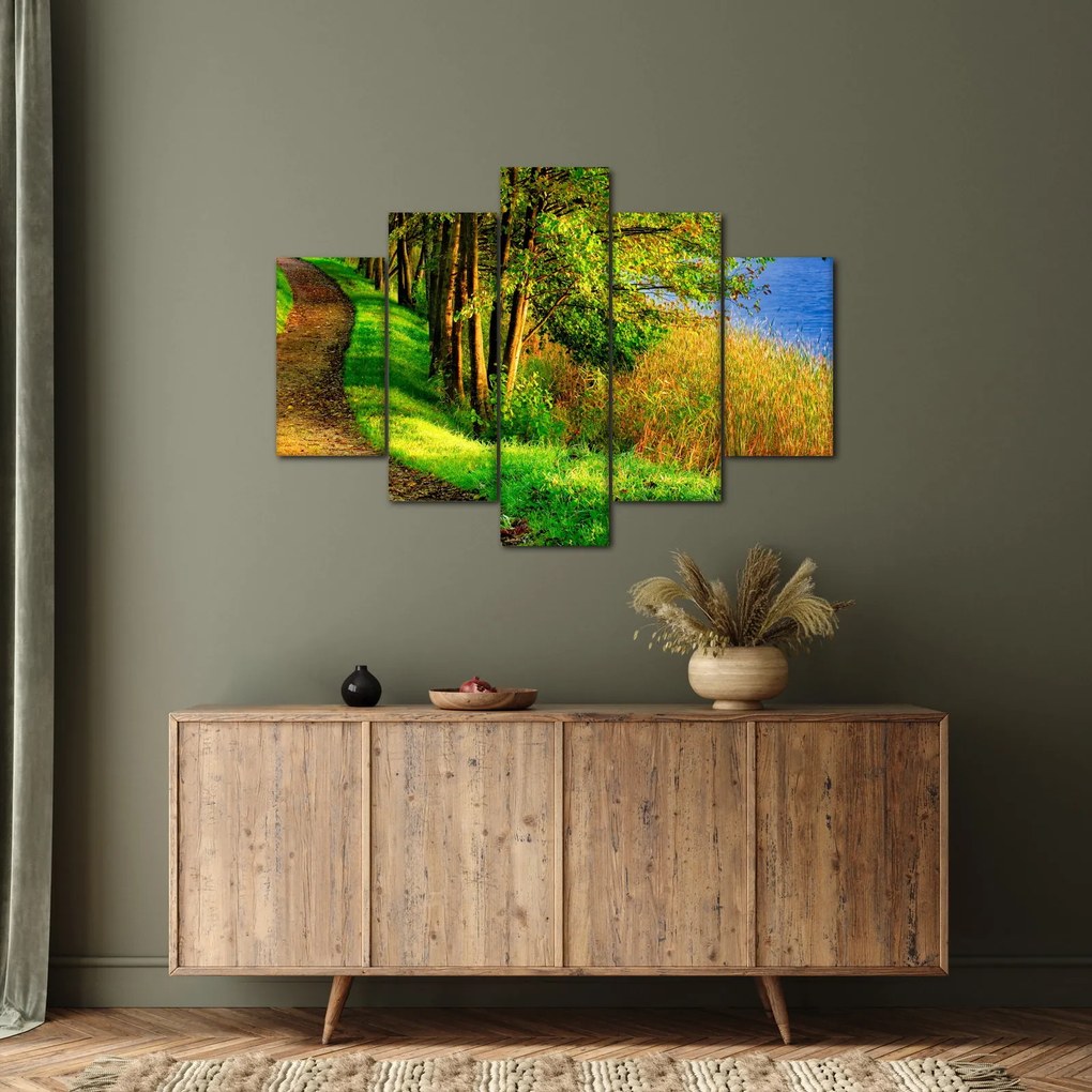 A víz menti sétányok képe (150x105 cm)