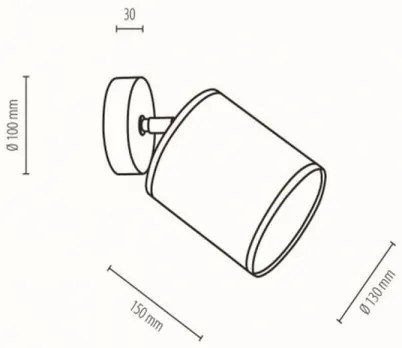 Spot-Light 56792104 - JUTE fali spotlámpa 1xE27/25W/230V