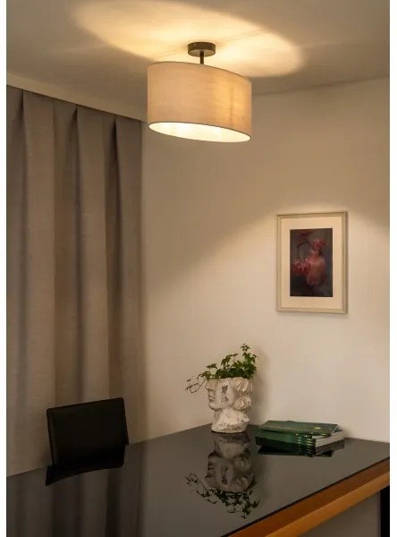 Duolla - Felületre szerelhető csillár OVAL 1xE27/15W/230V szürke