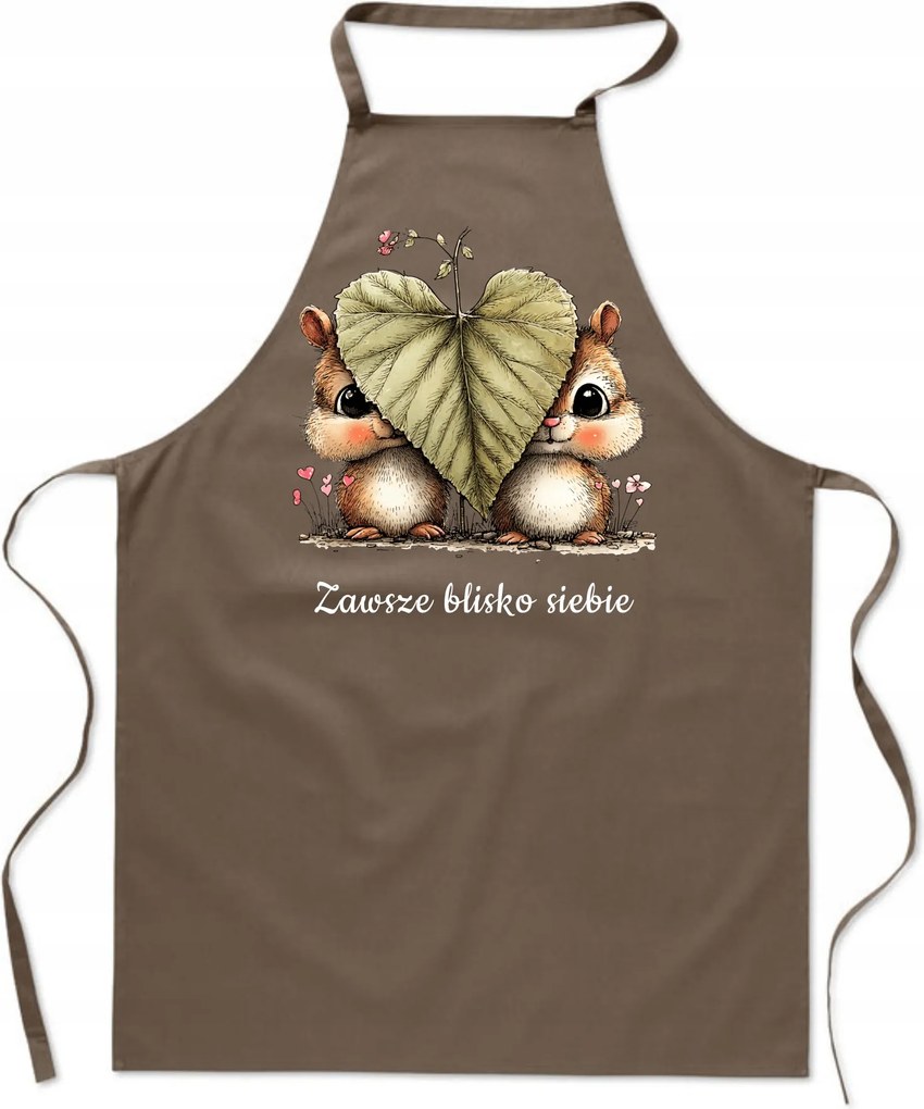 Valentin-napi konyhai kötény Ajándék nyomott mintával Mindig közel egymáshoz