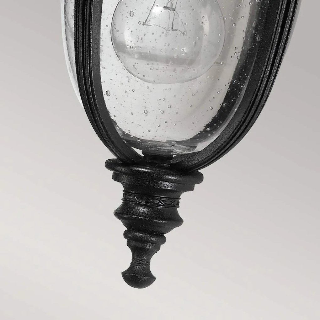 Feiss klasszikus kültéri fali lámpa english bridle fekete átlátszó elsfe-eb2-s-blk IP44