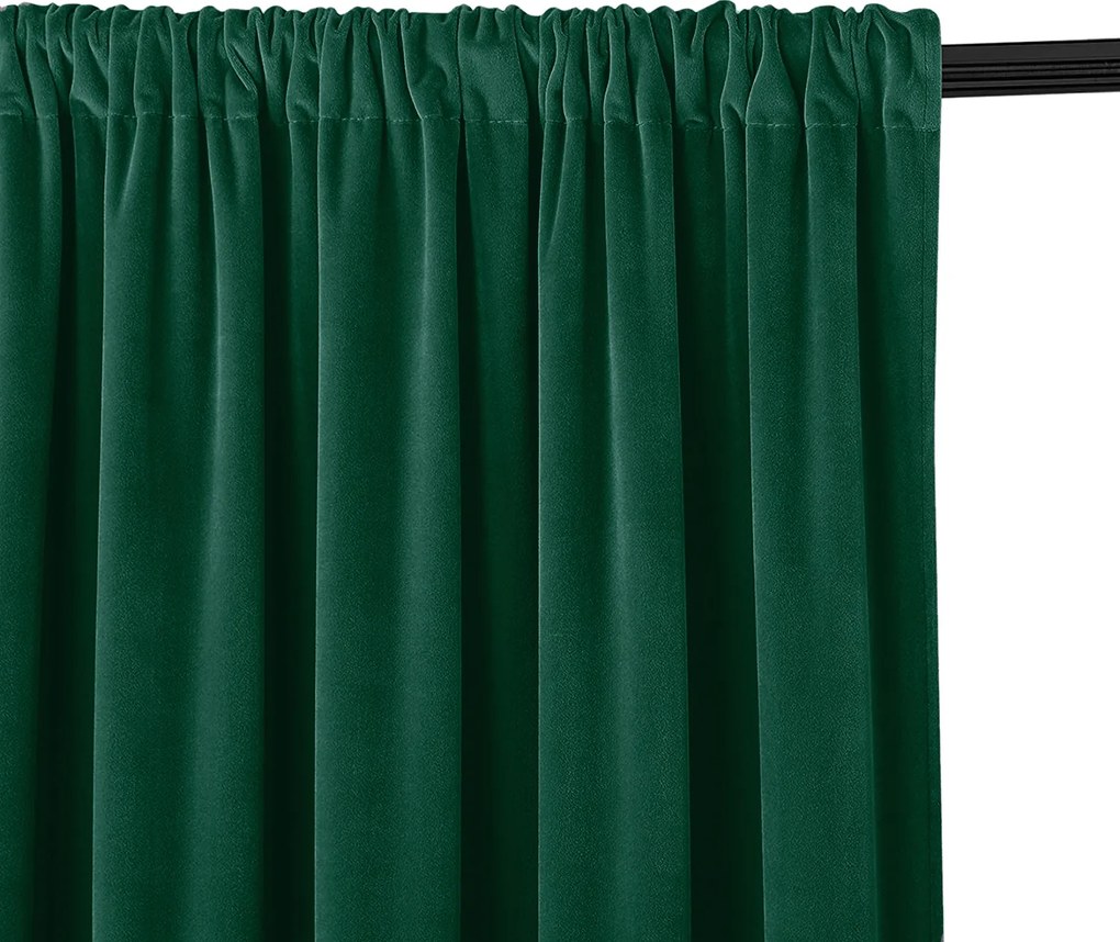 Sötétítő Függöny Velúr Velvet Szalag Béka 140X270 Üveg Zöld