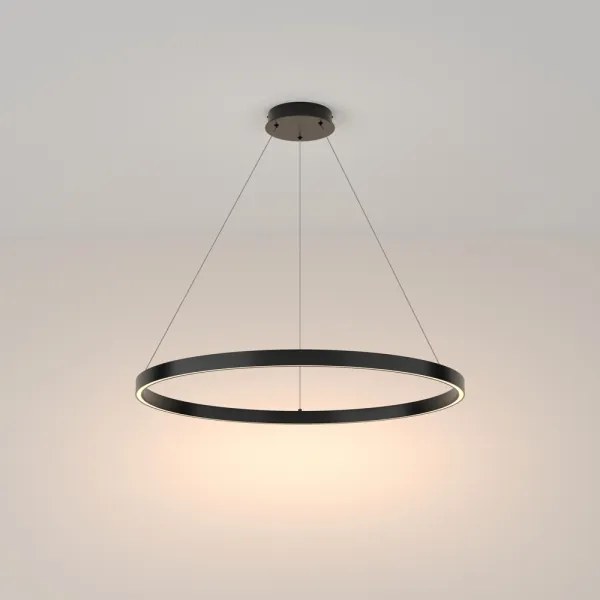 Maytoni MOD058PL-L42B3K - LED Csillár zsinóron RIM LED/51W/230V átm. 80 cm fekete