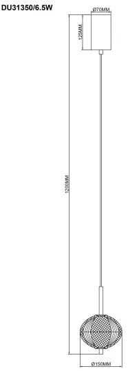 Zuma Line 003064-034758 - GALATEA LED csillár kábelen, LED/6,5W/230V, arany