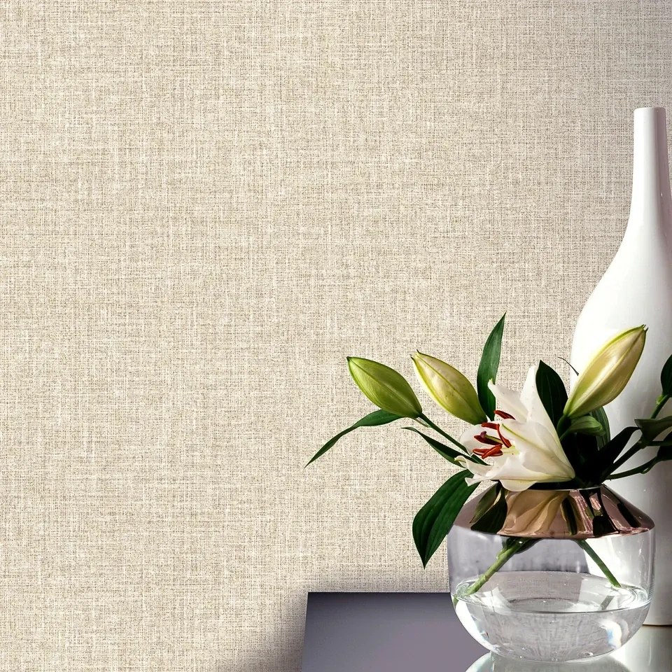 Arthouse Signature 1 Luxe Hessian taupe szövet hatású texturált vlies tapéta – 295402