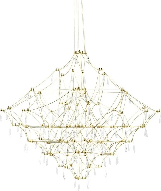 KING HOME MSE1501100128 CONSTELATION Modern Led Függesztett Lámpa Átlátszó, Arany LED IP20
