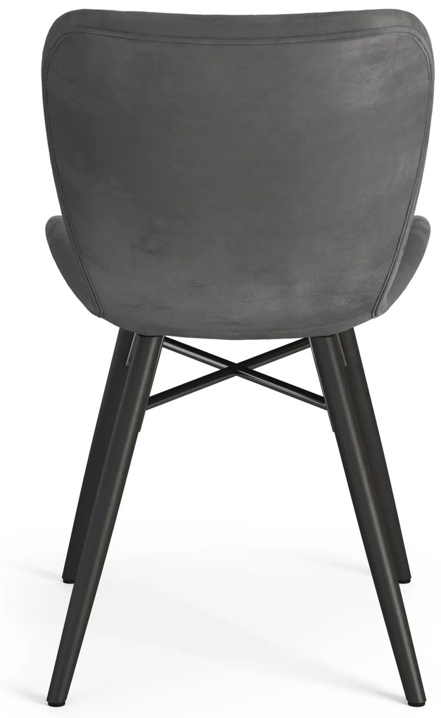 MAZZONI EXPORT ALTEA Velúr Sötétszürke/fekete lábak - MODERN SZÉK VELVET NAPPALIBA/ÉTKEZŐBE/ KONYHÁBA/IRODÁBA