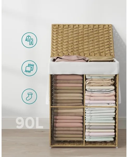 FLYN rattan szennyeskosár