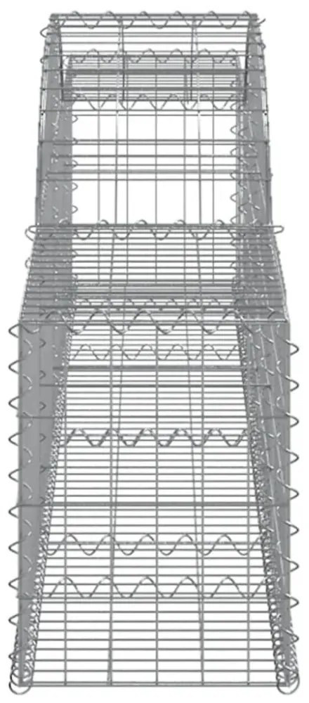 2 db íves horganyzott vas gabion kosár 300x30x40/60 cm