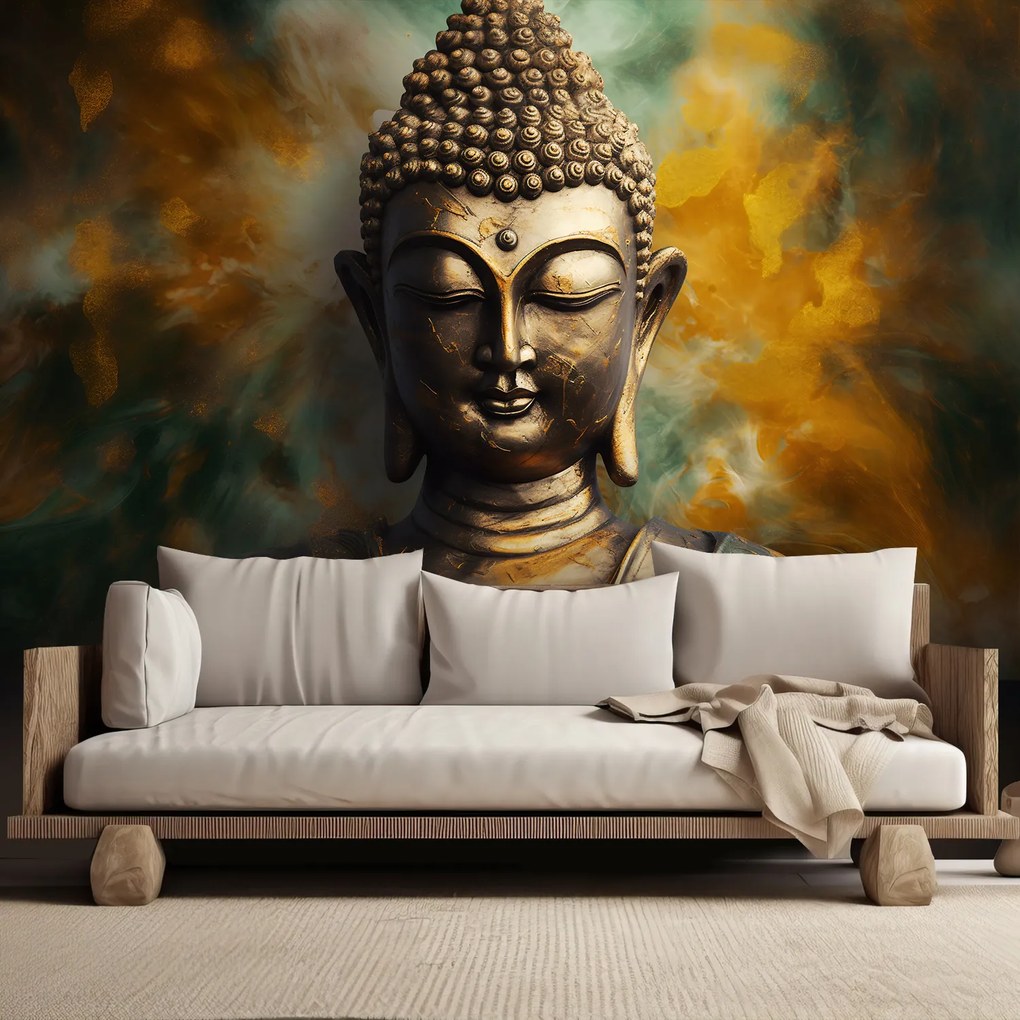 Gario Fotótapéta Bronz Buddha szobor Anyag: Vlies, Méret: 300 x 210 cm