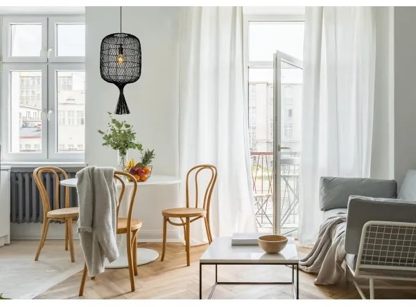 Lucide 03436/40/30 - Csillár zsinóron GARVE 1xE27/40W/230V fekete