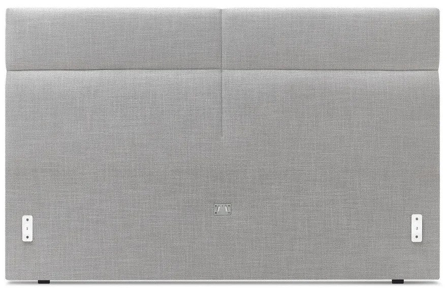 Világosszürke kárpitozott franciaágy ágyráccsal 160x200 cm Elyna – Bobochic Paris