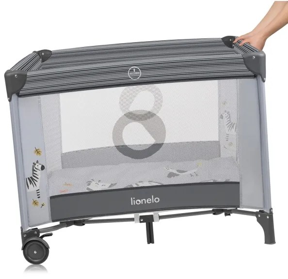 Lionelo - Játékkarám BONNIE Grey Stone