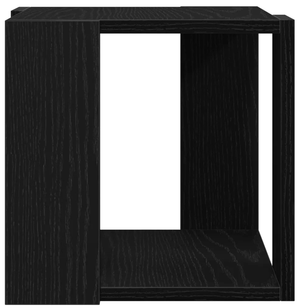 Dohányzóasztal Fekete tölgy MDF 32 x 32 x 30 cm Egyszerű