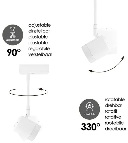 LED Dimmelhető spotlámpa MANU 1xGU10/5,8W/230V fehér