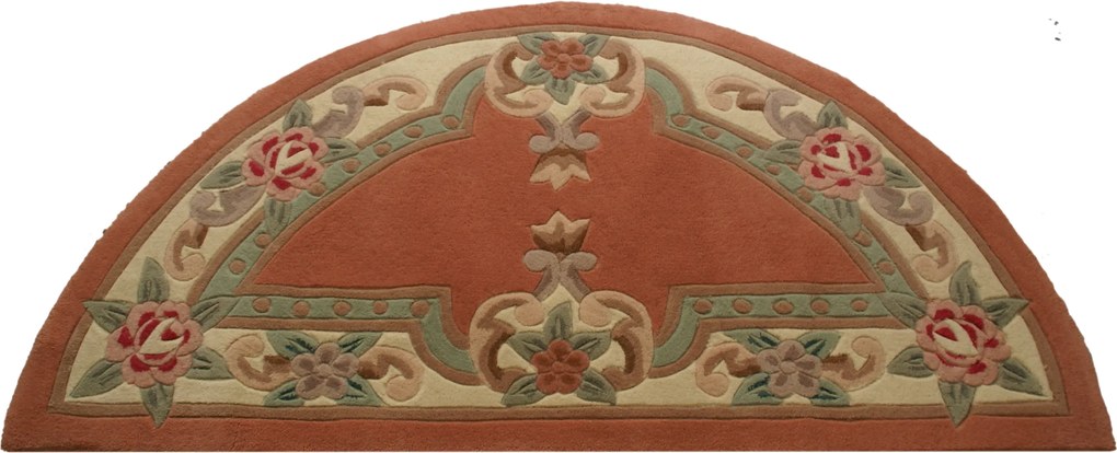 Aubusson gyapjú szőnyeg 69x137 félhold barack