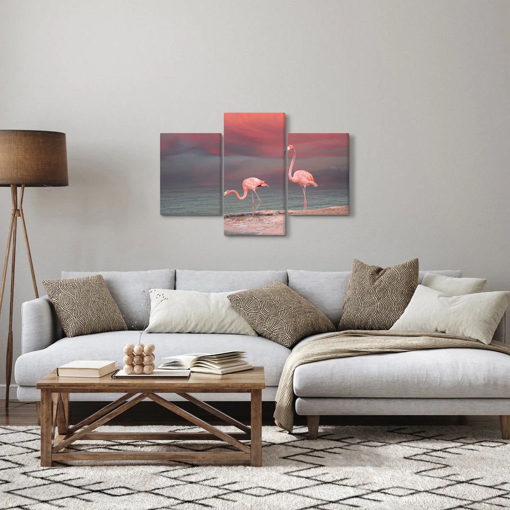 Flamingók képe (90x60 cm)