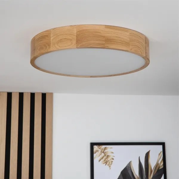 BRILAGI - LED RGBW Dimmelhető mennyezeti lámpa CARVALHO 3xE27/12W/230V tölgy átm. 47,5
