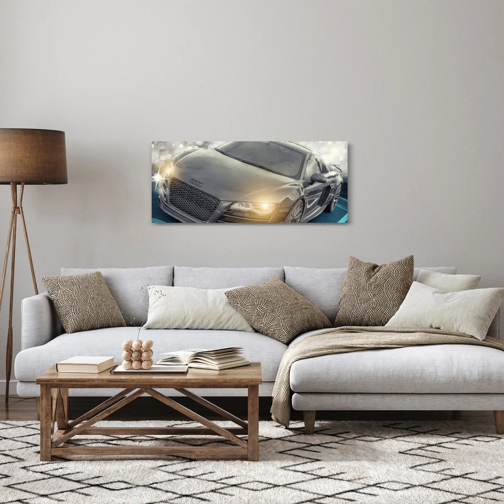 Audi autó képe - szürke (120x50 cm)