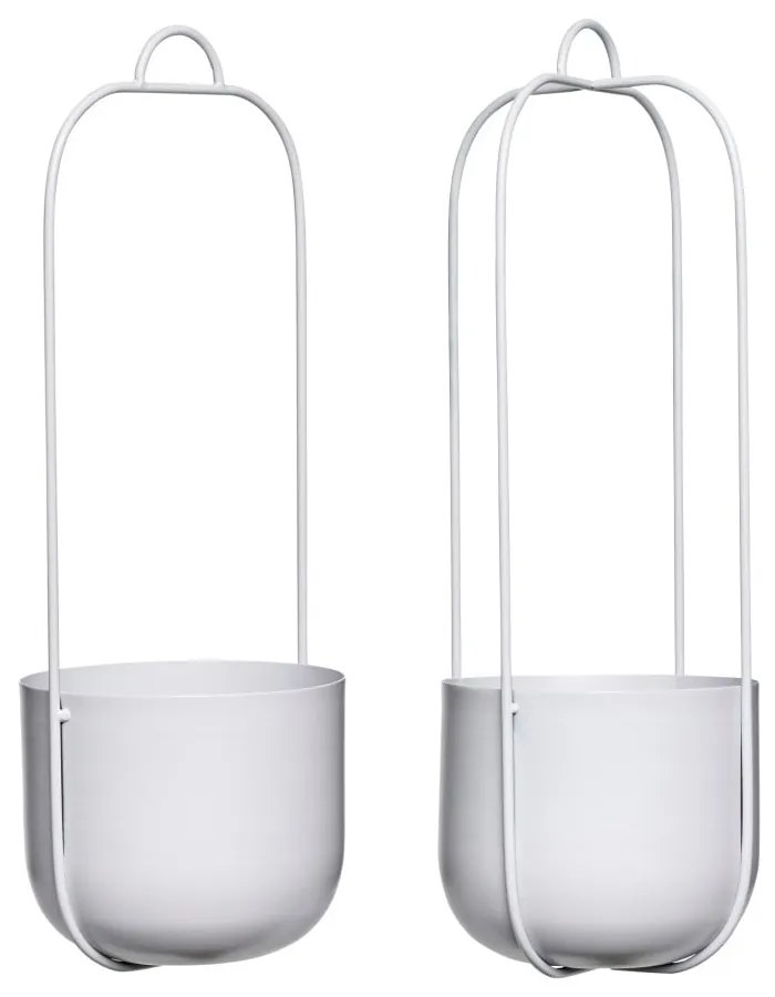 Juro 2 db világosszürke függő vas virágtartó - Hübsch