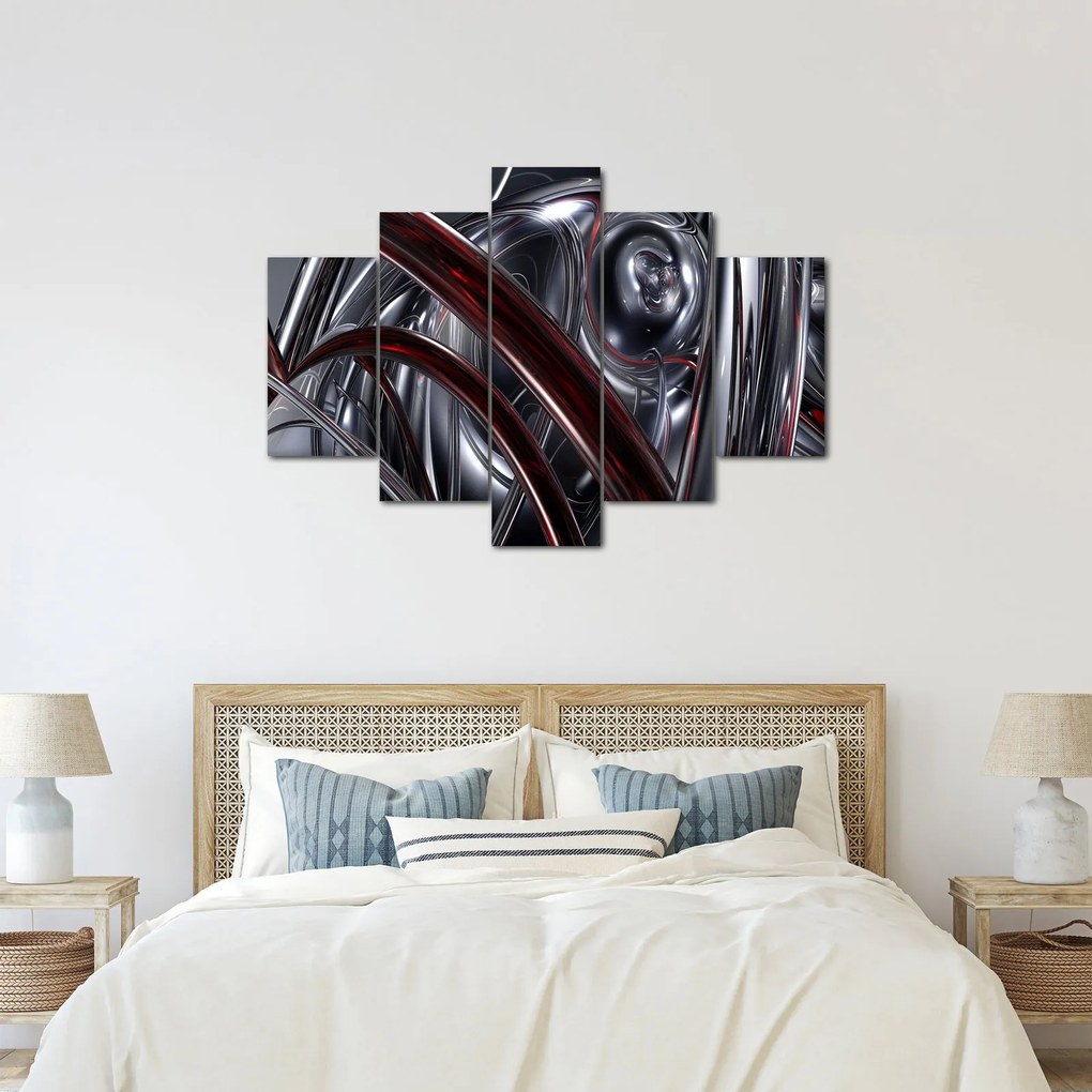 Szürke absztrakció kép (150x105 cm)