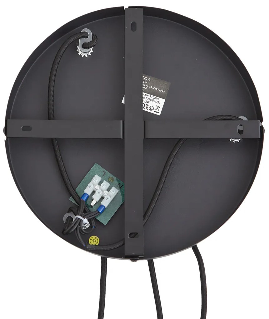 Design függőlámpa fekete füstüveggel, 3-lámpás - Ana