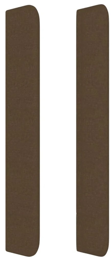 sötétbarna szövet fejtámla szárnyakkal 83x16x118/128 cm