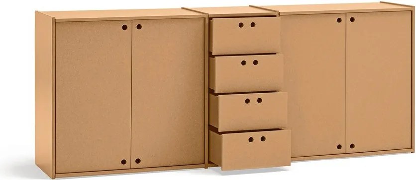 Natúr színű komód 197x80x40 cm Wally – Teulat