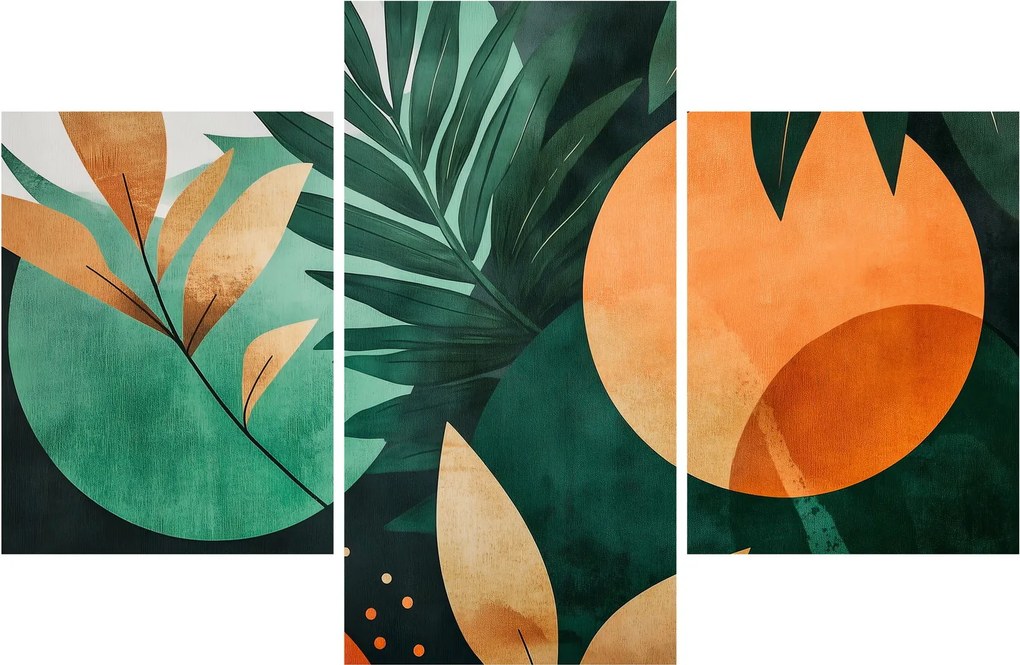 Kép - Geometrikus természeti minták (90x60 cm)