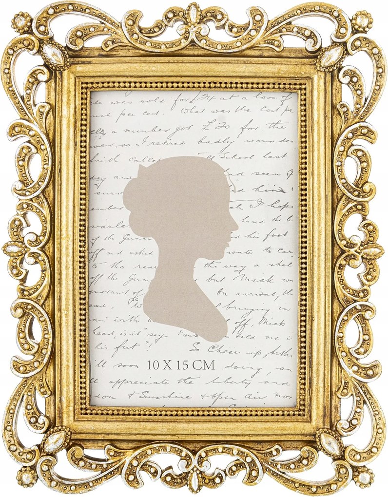 Álló képkeret palota arany 10x15 cm dekoráció dísz ajándék kép