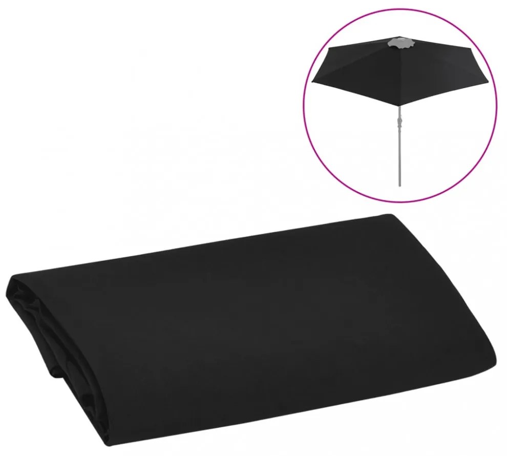 fekete kültéri napernyőponyva 300 cm