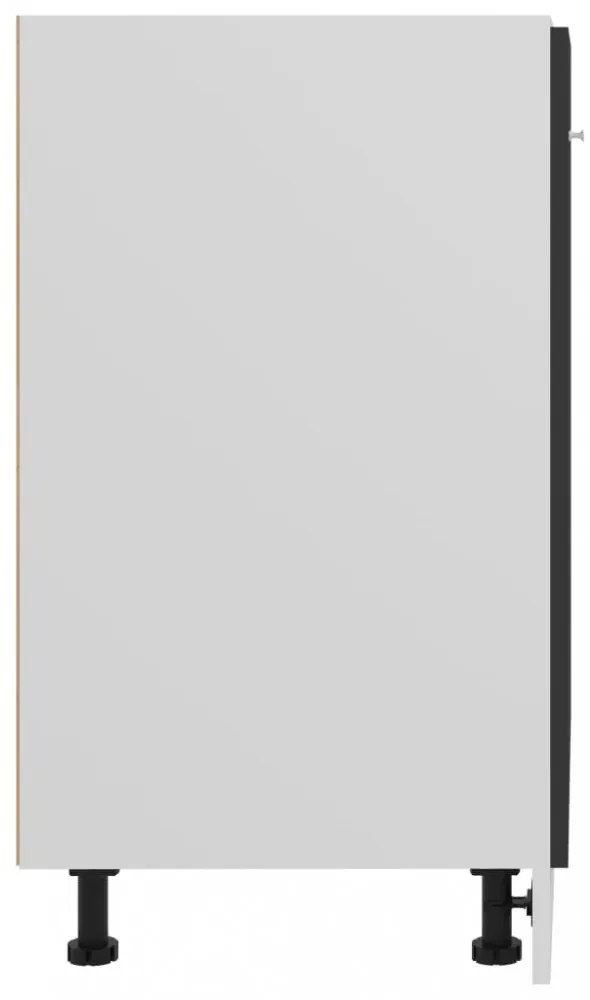 “Lyon” fekete szerelt fa alsószekrény 60 x 46 x 81,5 cm